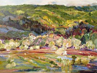 Summer Escarpment - painting